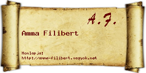 Amma Filibert névjegykártya